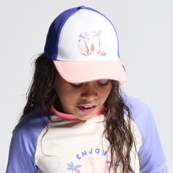 قبعة شبكة وردية اللون للفتيات